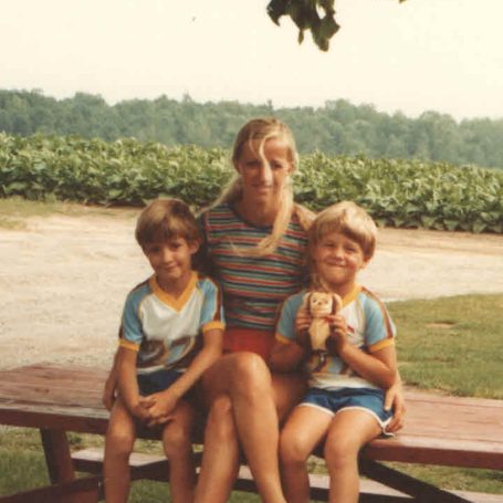 Jason with his mom and brother Shaun